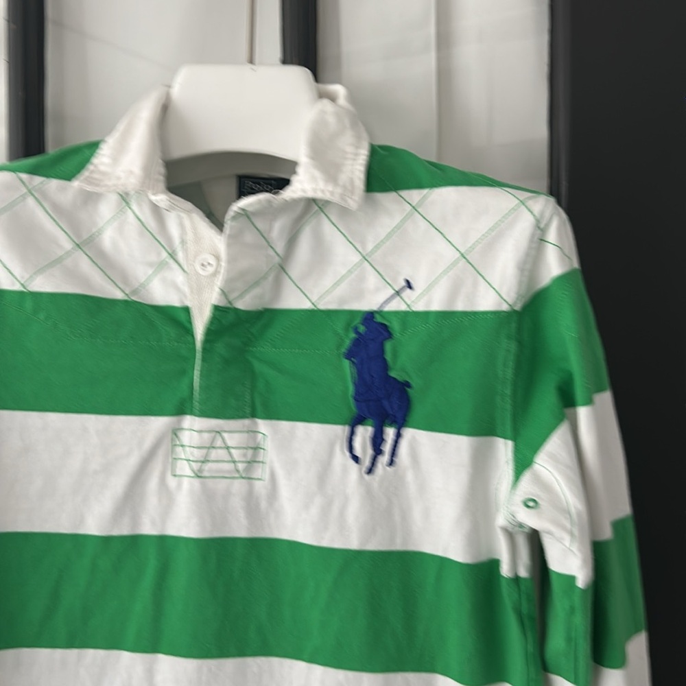 Ralph Lauren polo stripe long sleeve big pony rugby - Picture 2 of 5
